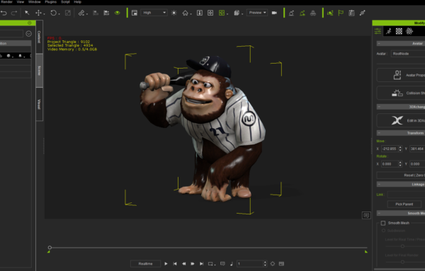 iclone 7/8 gorilla 3D character with motion