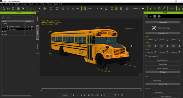 iclone 7/8 School bus model