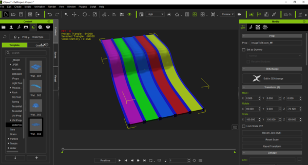 iclone 7 or 8 3d model for Fountain Crossing