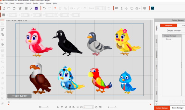 Cartoon Animator 4/5 Bird Characters With Motion