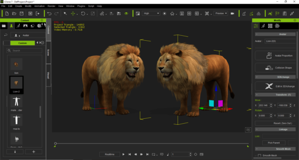 iclone 7 With Motion lion Character Free Download