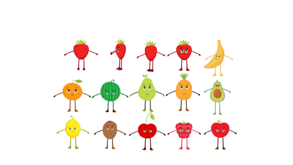 Cartoon Animator Funny Fruits Big Pack